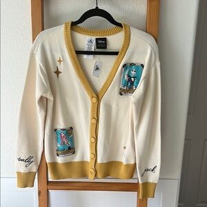 Disney Cream and Yellow Women's Sweater